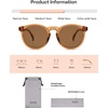image:imageSOJOS Polarized Round Sunglasses for Women Men TR90 Small Vintage Y2K UV400 Protection SJ2710Light Crystal BrownBrown