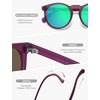 image:imageSOJOS Polarized Round Sunglasses for Women Men TR90 Small Vintage Y2K UV400 Protection SJ2710PurpleGreen