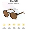 image:imageSOJOS Polarized Round Sunglasses for Women Men TR90 Small Vintage Y2K UV400 Protection SJ2710TortoiseBrown