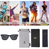 image:imageSOJOS Polarized Sports TR90 Sunglasses for Running Cycling Fishing Golf Driving SJ2101C1 Black FrameGrey Lens