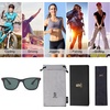 image:imageSOJOS Polarized Sports TR90 Sunglasses for Running Cycling Fishing Golf Driving SJ2101C2 Black FrameTurquoise Lens