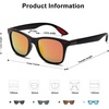 image:imageSOJOS Polarized Sports TR90 Sunglasses for Running Cycling Fishing Golf Driving SJ2101C4 Black FrameRed Mirrored Lens