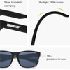 image:imageSOJOS Polarized Square Sunglasses Men Womens TR90 Lightweight Frame UV Protection ShadesMatte BlackGrey