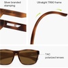 image:imageSOJOS Polarized Square Sunglasses Men Womens TR90 Lightweight Frame UV Protection ShadesTortoiseBrown
