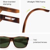 image:imageSOJOS Polarized Square Sunglasses Men Womens TR90 Lightweight Frame UV Protection ShadesTortoiseGreen