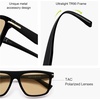 image:imageSOJOS Polarized Square Sunglasses TR90 Lightweight Unisex Women Men Trendy Classic Design UV ProtectionBlackYellow