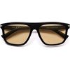 image:imageSOJOS Polarized Square Sunglasses TR90 Lightweight Unisex Women Men Trendy Classic Design UV ProtectionBlackYellow
