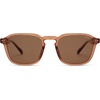 image:imageSOJOS Polarized Square Sunglasses for Men Retro Sun Glasses Trendy Shades UV400 Protection TR90 Frame SJ2652BCrystal BrownBrown