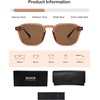 image:imageSOJOS Polarized Square Sunglasses for Men Retro Sun Glasses Trendy Shades UV400 Protection TR90 Frame SJ2652BCrystal BrownBrown