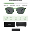 image:imageSOJOS Polarized Square Sunglasses for Men Retro Sun Glasses Trendy Shades UV400 Protection TR90 Frame SJ2652BCrystal GreenGrey