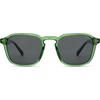 image:imageSOJOS Polarized Square Sunglasses for Men Retro Sun Glasses Trendy Shades UV400 Protection TR90 Frame SJ2652BCrystal GreenGrey