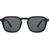 image:imageSOJOS Polarized Square Sunglasses for Men Retro Sun Glasses Trendy Shades UV400 Protection TR90 Frame SJ2652BShiny BlackGrey
