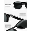 image:imageSOJOS Polarized Square Sunglasses for Men Retro Sun Glasses Trendy Shades UV400 Protection TR90 Frame SJ2652BShiny BlackGrey