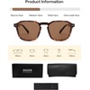 image:imageSOJOS Polarized Square Sunglasses for Men Retro Sun Glasses Trendy Shades UV400 Protection TR90 Frame SJ2652BTortoiseBrown
