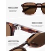 image:imageSOJOS Polarized Square Sunglasses for Men Retro Sun Glasses Trendy Shades UV400 Protection TR90 Frame SJ2652BTortoiseBrown