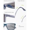 image:imageSOJOS Polarized Square Sunglasses for Men Women Lightweight TR90 Frame UV Protection Mens Womens Sun Glasses SJ2645BlueSilver Mirrored