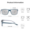 image:imageSOJOS Polarized Square Sunglasses for Men Women Lightweight TR90 Frame UV Protection Mens Womens Sun Glasses SJ2645BlueSilver Mirrored