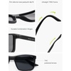 image:imageSOJOS Polarized Square Sunglasses for Men Women Lightweight TR90 Frame UV Protection Mens Womens Sun Glasses SJ2645Matte BlackGrey