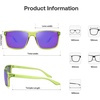 image:imageSOJOS Polarized Square Sunglasses for Men Women Lightweight TR90 Frame UV Protection Mens Womens Sun Glasses SJ2645YellowPurple Mirrored