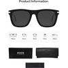 image:imageSOJOS Polarized Square Sunglasses for Men Women TR90 Frame UV Protection Mens Womens Sun Glasses SJ2649BlackGrey