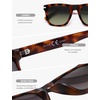image:imageSOJOS Polarized Square Sunglasses for Men Women TR90 Frame UV Protection Mens Womens Sun Glasses SJ2649TortoiseDark Green Grading