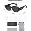 image:imageSOJOS Polarized Sunglasses For Women Retro Rectangle Womens Sun Glasses Trendy Narrow Square 90s Shades SJ2232Black