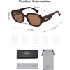 image:imageSOJOS Polarized Sunglasses For Women Retro Rectangle Womens Sun Glasses Trendy Narrow Square 90s Shades SJ2232Brown Frame Brown Lens
