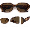 image:imageSOJOS Polarized Sunglasses For Women Retro Rectangle Womens Sun Glasses Trendy Narrow Square 90s Shades SJ2232LeopardBrown