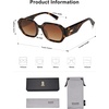 image:imageSOJOS Polarized Sunglasses For Women Retro Rectangle Womens Sun Glasses Trendy Narrow Square 90s Shades SJ2232Tortoise