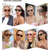 image:imageSOJOS Polarized Sunglasses For Women Retro Rectangle Womens Sun Glasses Trendy Narrow Square 90s Shades SJ2232TortoiseGrey