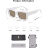 image:imageSOJOS Polarized Sunglasses Womens Men Trendy Square Small Y2K Designer Shades SJ2323White