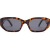 image:imageSOJOS Polarized Sunglasses Womens Mens Retro Rectangle Sun Glasses Trendy Hexagonal Frame 80s 90s Shades SJ2324Dark Demi