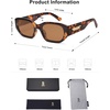 image:imageSOJOS Polarized Sunglasses Womens Mens Retro Rectangle Sun Glasses Trendy Hexagonal Frame 80s 90s Shades SJ2324Multicolor