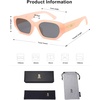 image:imageSOJOS Polarized Sunglasses Womens Mens Retro Rectangle Sun Glasses Trendy Hexagonal Frame 80s 90s Shades SJ2324Pink