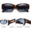 image:imageSOJOS Polarized Sunglasses Womens Mens Retro Rectangle Sun Glasses Trendy Hexagonal Frame 80s 90s Shades SJ2324Tortoise