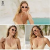 image:imageSOJOS Polarized Sunglasses Womens Mens Retro Rectangle Sun Glasses Trendy Hexagonal Frame 80s 90s Shades SJ2324Tortoise