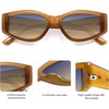 image:imageSOJOS Polarized Sunglasses Womens Mens Trendy Pentagonal Cateye Sun Glasses 80s 90s Shades SJ2329Brown