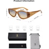 image:imageSOJOS Polarized Sunglasses Womens Mens Trendy Pentagonal Cateye Sun Glasses 80s 90s Shades SJ2329Brown