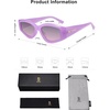 image:imageSOJOS Polarized Sunglasses Womens Mens Trendy Pentagonal Cateye Sun Glasses 80s 90s Shades SJ2329Purple