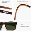 image:imageSOJOS Polarized Sunglasses for Driving Outdoor Sports  Square UV Protection Shades Men WomenTortoiseGreen