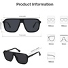 image:imageSOJOS Polarized Sunglasses for Men Women Modern Square Sun Glasses TR90 Trendy Shades UV400 Protection SJ2644BlackGrey