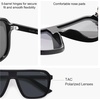 image:imageSOJOS Polarized Sunglasses for Men Women Modern Square Sun Glasses TR90 Trendy Shades UV400 Protection SJ2644BlackGrey