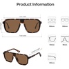 image:imageSOJOS Polarized Sunglasses for Men Women Modern Square Sun Glasses TR90 Trendy Shades UV400 Protection SJ2644TortoiseBrown
