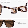 image:imageSOJOS Polarized Sunglasses for Men Women Modern Square Sun Glasses TR90 Trendy Shades UV400 Protection SJ2644TortoiseBrown