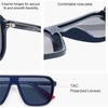 image:imageSOJOS Polarized Sunglasses for Men Women Modern Square Sun Glasses TR90 Trendy Shades UV400 Protection SJ2644Transparent BlueMirrored Blue