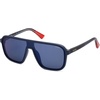 image:imageSOJOS Polarized Sunglasses for Men Women Modern Square Sun Glasses TR90 Trendy Shades UV400 Protection SJ2644Transparent BlueMirrored Blue