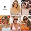 image:imageSOJOS Polarized Sunglasses for Women Men Trendy Square Large Sun Glasses SJ2149Transparent BrownBrown