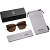 image:imageSOJOS Polarized Sunglasses for Women Men Trendy Square Large Sun Glasses SJ2149Transparent BrownBrown