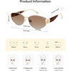image:imageSOJOS Polarized Sunglasses for WomenTrendy Hexagonal Sun Glasses Retro Shades UV400 SJ1257GoldGradient Brown