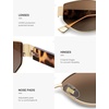 image:imageSOJOS Polarized Sunglasses for WomenTrendy Hexagonal Sun Glasses Retro Shades UV400 SJ1257GoldGradient Brown